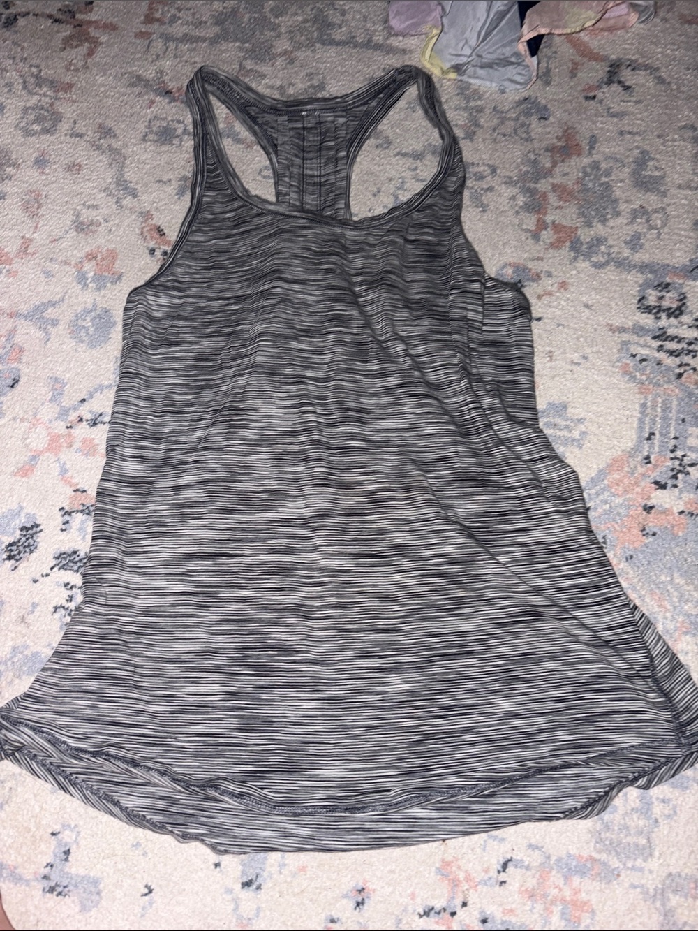 Lululemon Women’s Striped Racerback Tank Top - Gray size 8